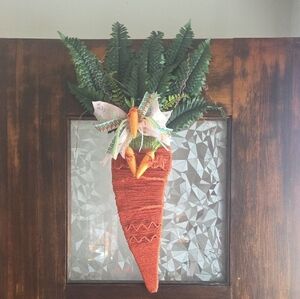 Festive Orange Carrot Wall Hanging
